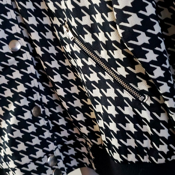 Houndstooth Bomber Jacket - Picture 6 of 8